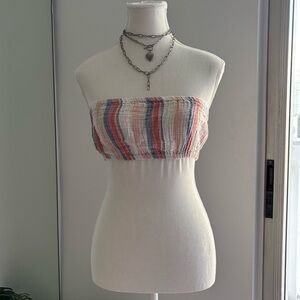 American Eagle Outfitters Multicolor Striped Crop Top